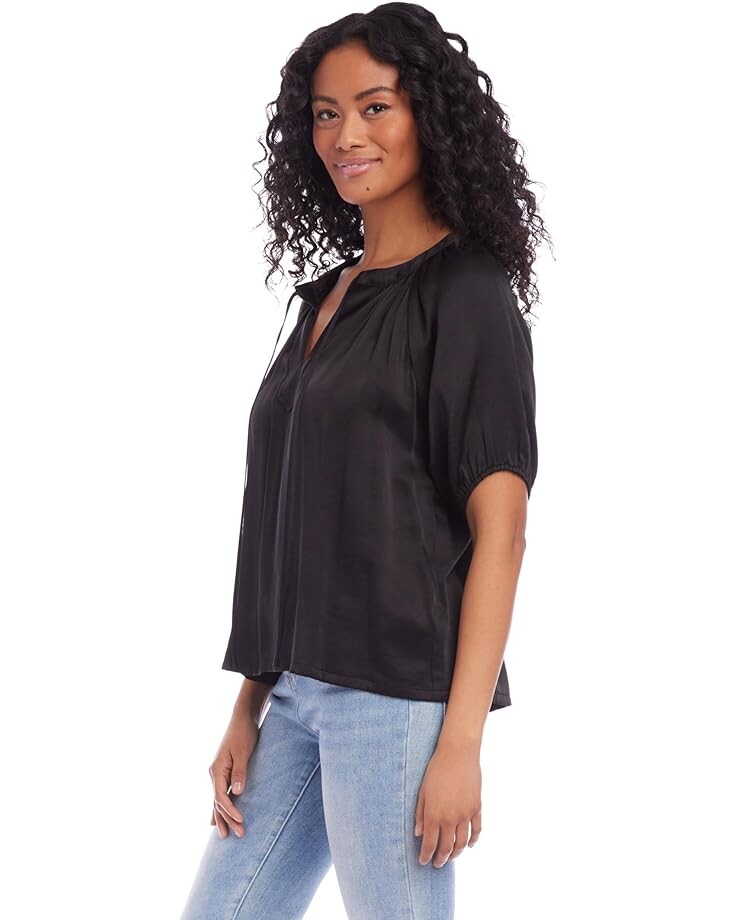 

Топ Karen Kane Peasant Top, черный