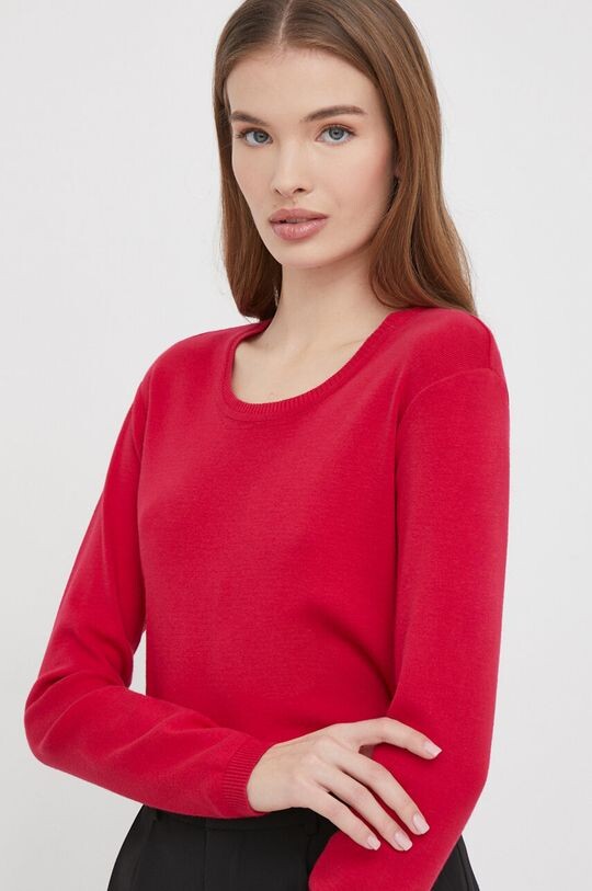 

Хлопковый свитер United Colors of Benetton, розовый