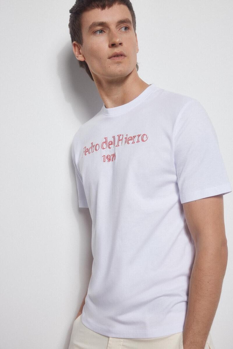 

Футболка с вышитым логотипом Pedro del Hierro, белый