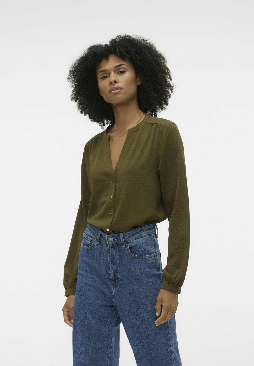 

Блузка Vero Moda VIBE, темно-оливковый
