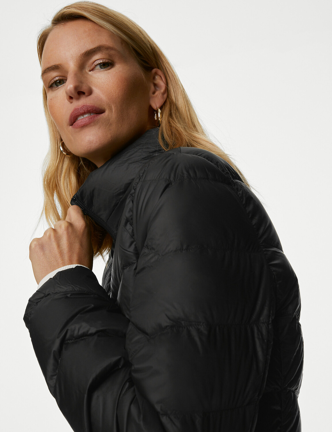 

Пуховик Feather & Down Stormwear Marks & Spencer, черный