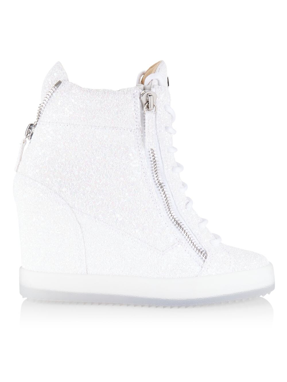 

Блестящие кроссовки на танкетке Giuseppe Zanotti