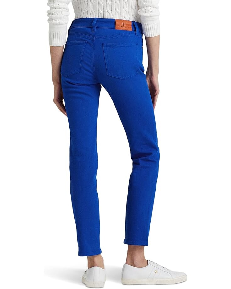 

Джинсы LAUREN Ralph Lauren Mid-Rise Straight Ankle Jeans in Blue Saturn Wash, цвет Blue Saturn Wash