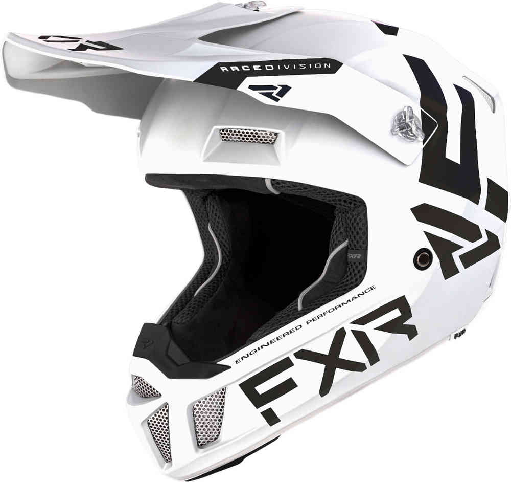 Шлем для мотокросса Clutch CX MX Gear FXR, белый черный шлем fxr clutch cx mx gear для мотокросса белый черный