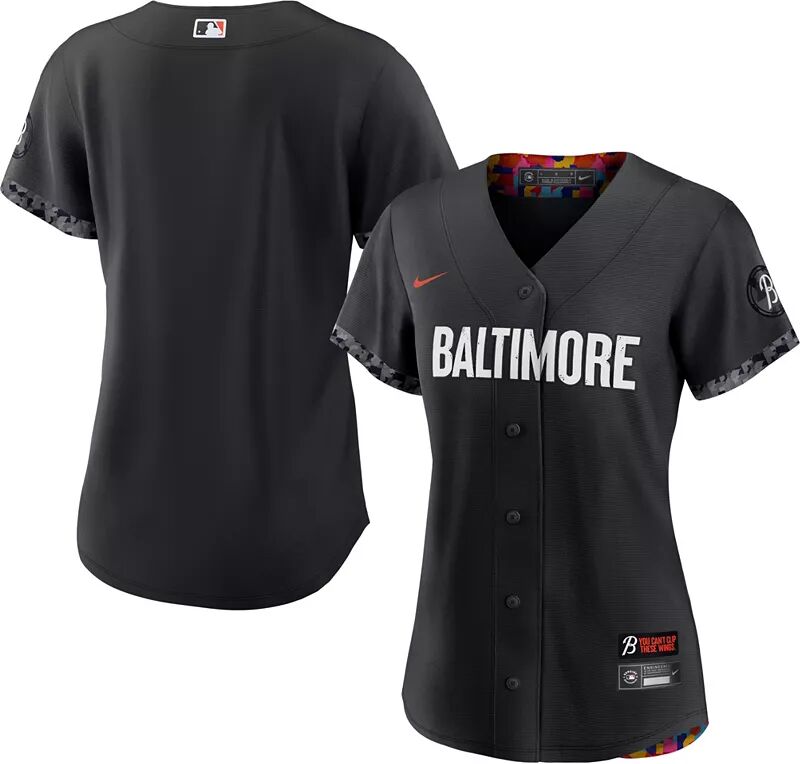 

Женская футболка Nike Baltimore Orioles 2023 City Connect Blank Cool Base