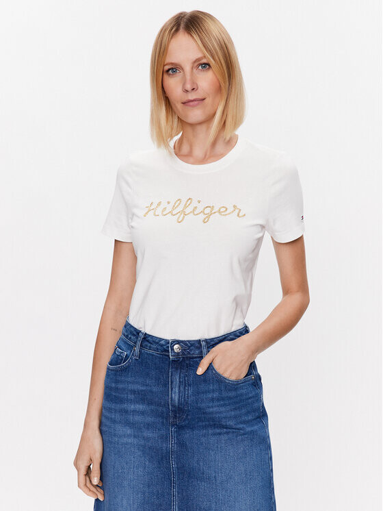 

Футболка стандартного кроя Tommy Hilfiger, экрю