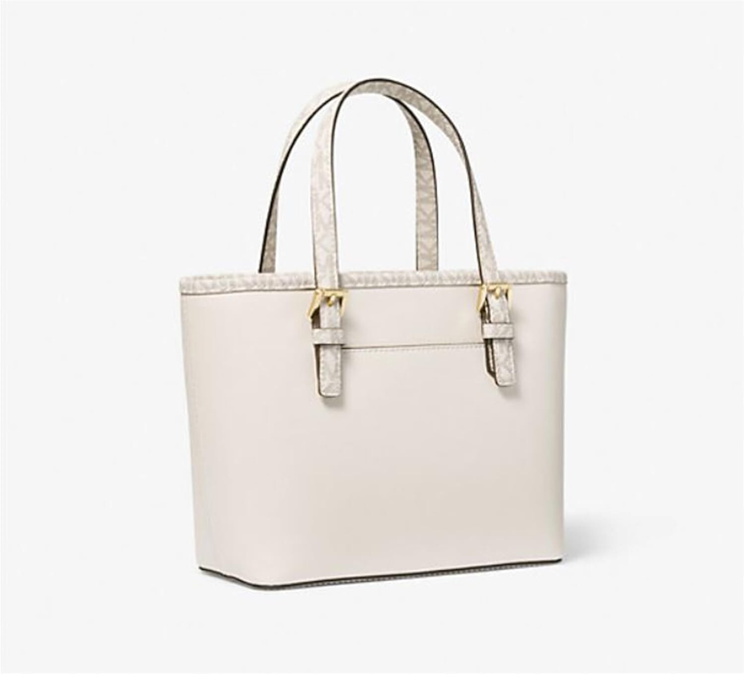 

Michael Kors Jet Set Travel Маленькая сумка-тоут с откидным верхом на молнии Сумка через плечо из сафьяновой кожи Кошелек (светло-кремовый мульти)
