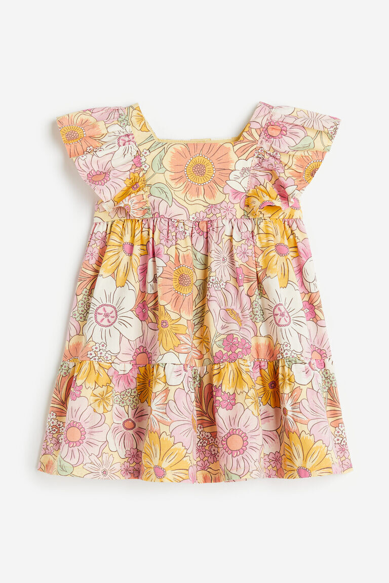 

Платье с воланами H&M, желтый