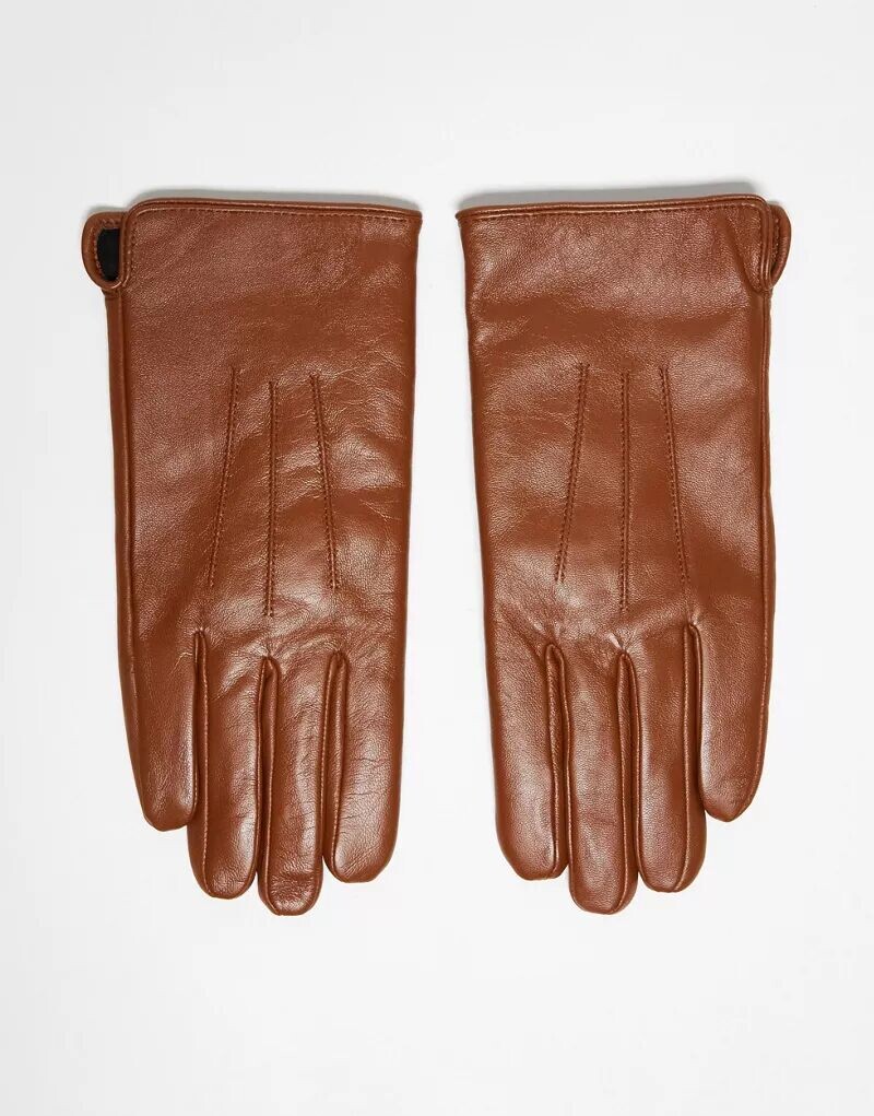

Коричневые кожаные перчатки Barney's Originals Barneys Originals