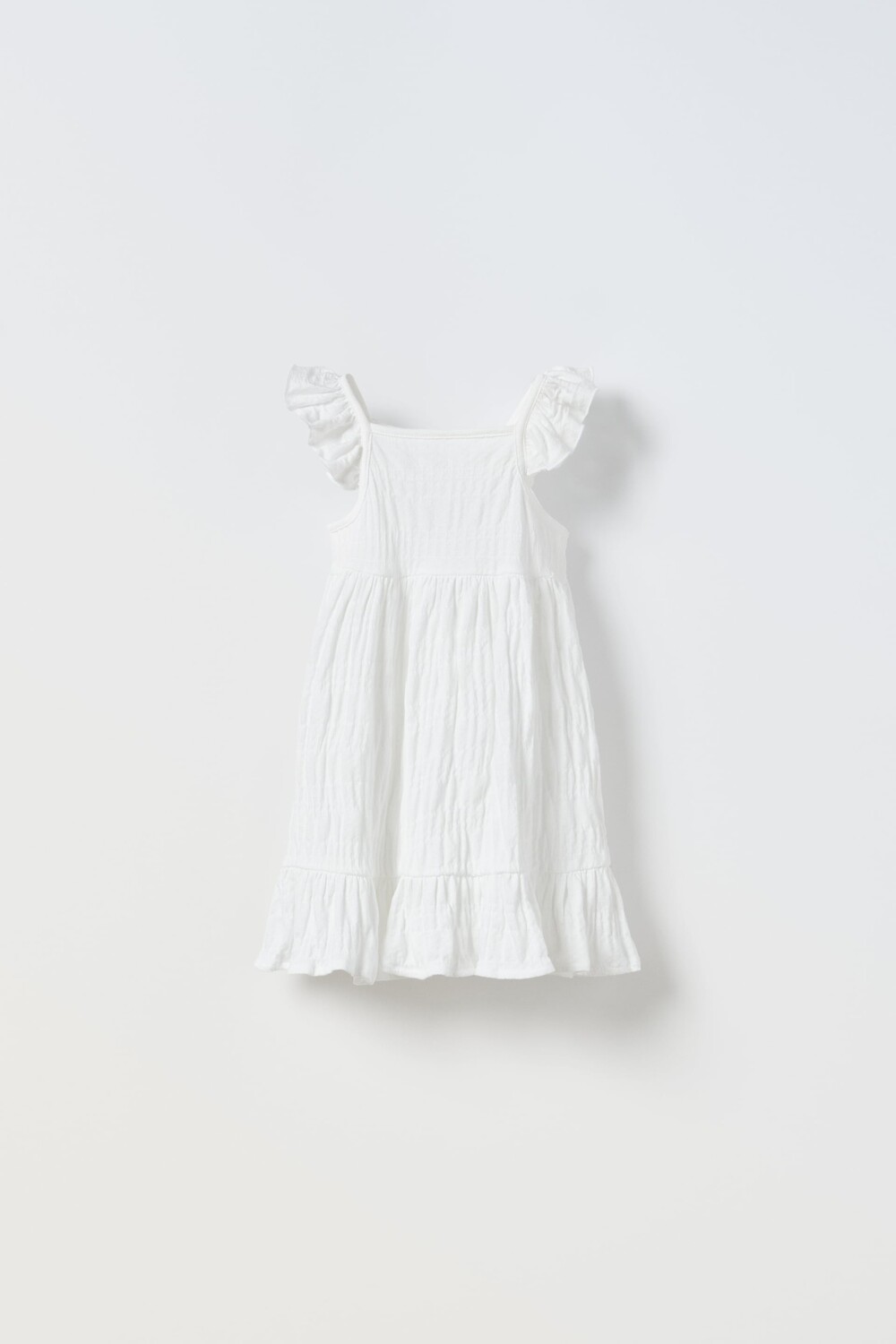 

Платье с оборками Zara, белый