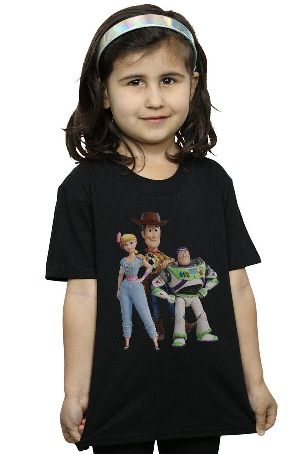 Хлопковая футболка «История игрушек 4: Вуди Базз и Бо Пип» Disney, черный пазлы история игрушек шериф бо пип и рекс детская логика