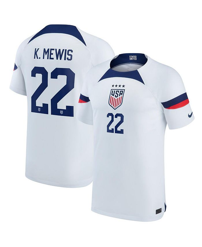 

Мужская белая футболка Kristie Mewis USWNT 2022/23 Home Breathe Stadium Replica Player Nike, белый