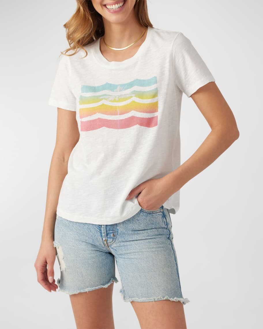 

Футболка с круглым вырезом Pride Rainbow Waves Sol Angeles