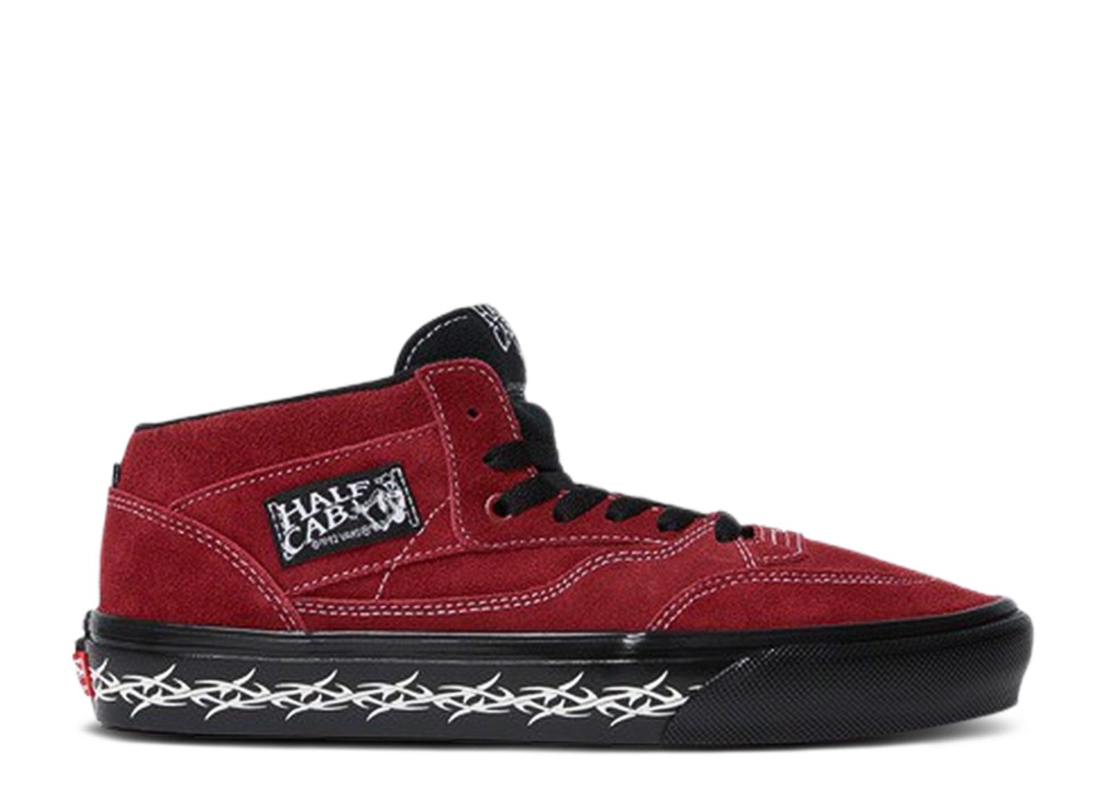 Кроссовки Vans Supreme X Half Cab 'Barbed Wire - Burgundy', красный ce cog 4d barbed suture with l cannula 21g 100mm wire fact lift hilos tensores hskinlift pdo molding fishbone mono thread