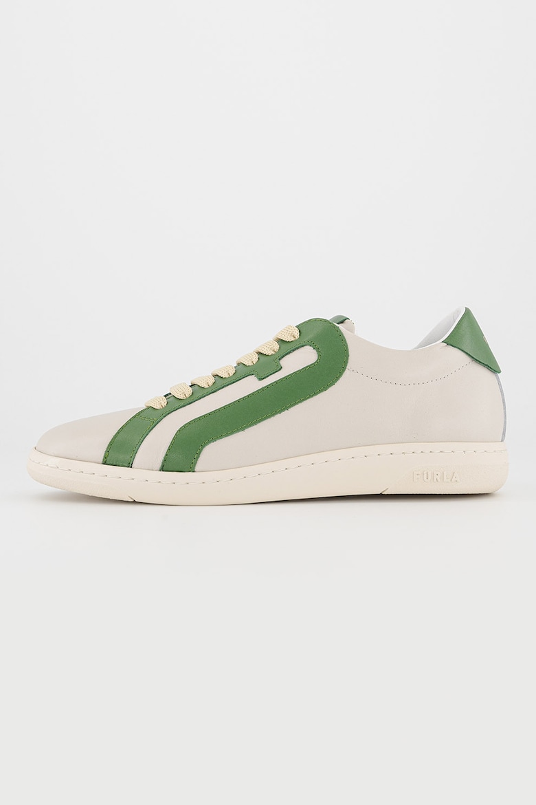 Кожаные спортивные туфли Twist со шнурками Furla, зеленый кожаные туфли со шнурками marc o polo коричневый