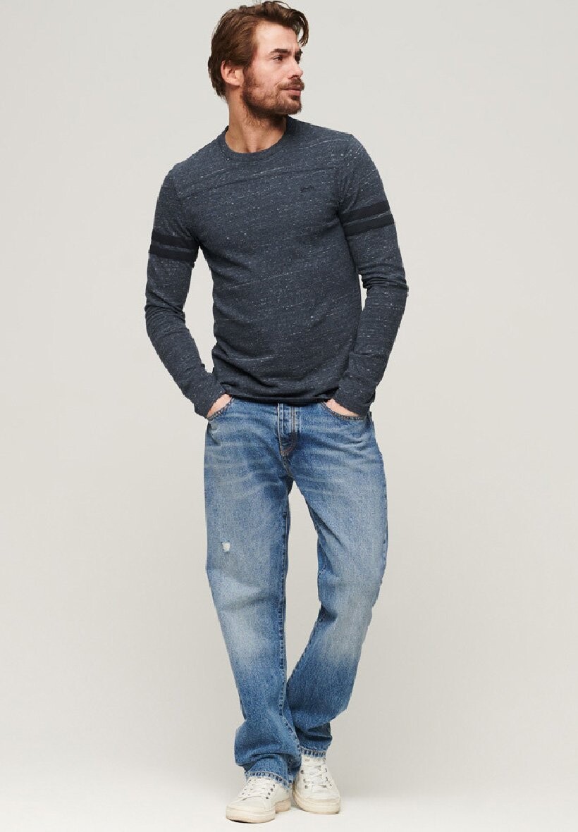

Топ с длинными рукавами VINTAGE QUARTERBACK Superdry, цвет creek navy heather
