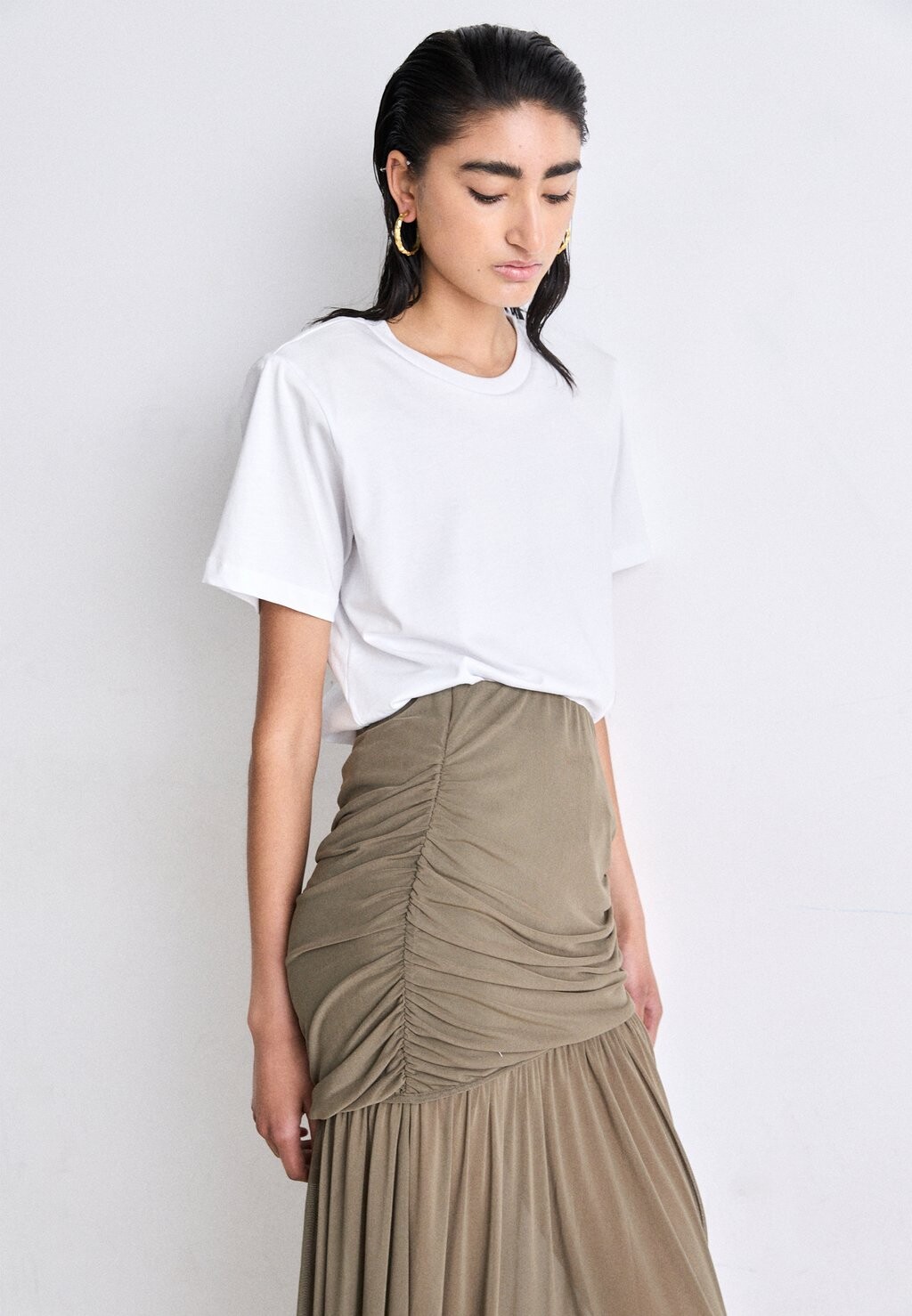 

Юбка макси Long Skirt Gestuz, коричневый