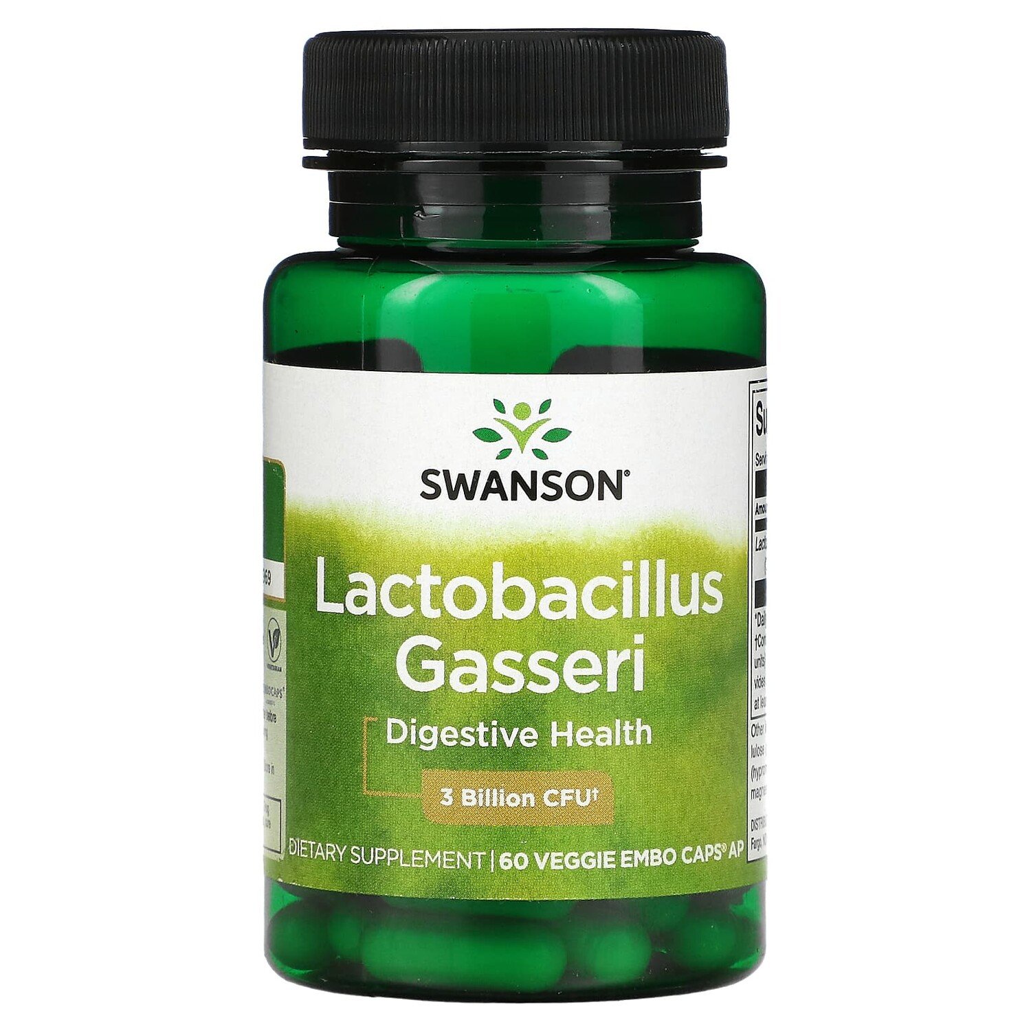 

Lactobacillus Gasseri, 3 млрд КОЕ, 60 растительных капсул для эмбо, Swanson