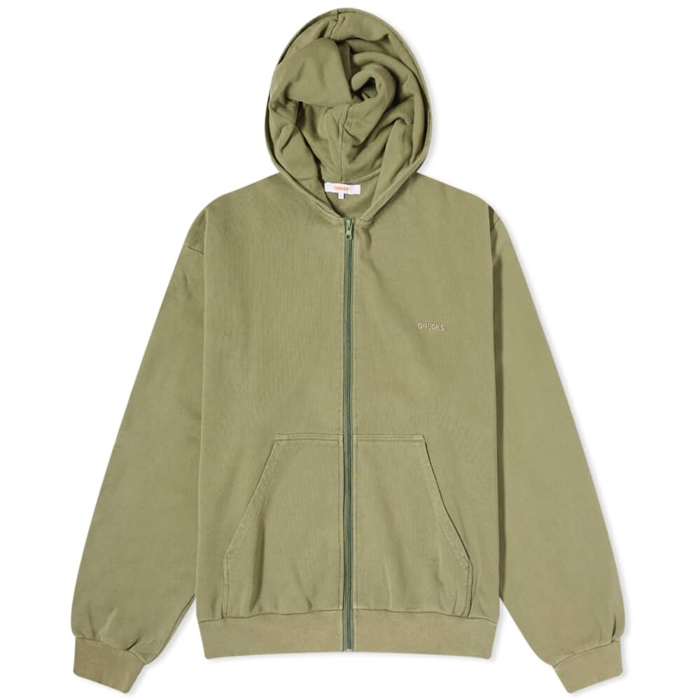 

Толстовка на молнии Checks Downtown Overdyed, оливковый, Зеленый