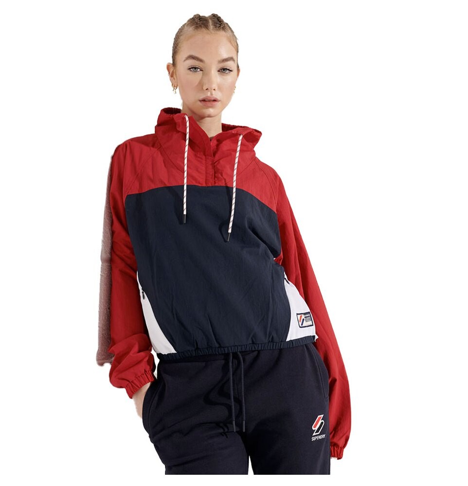 

Куртка Superdry Overhead Cropped Cagoule, красный