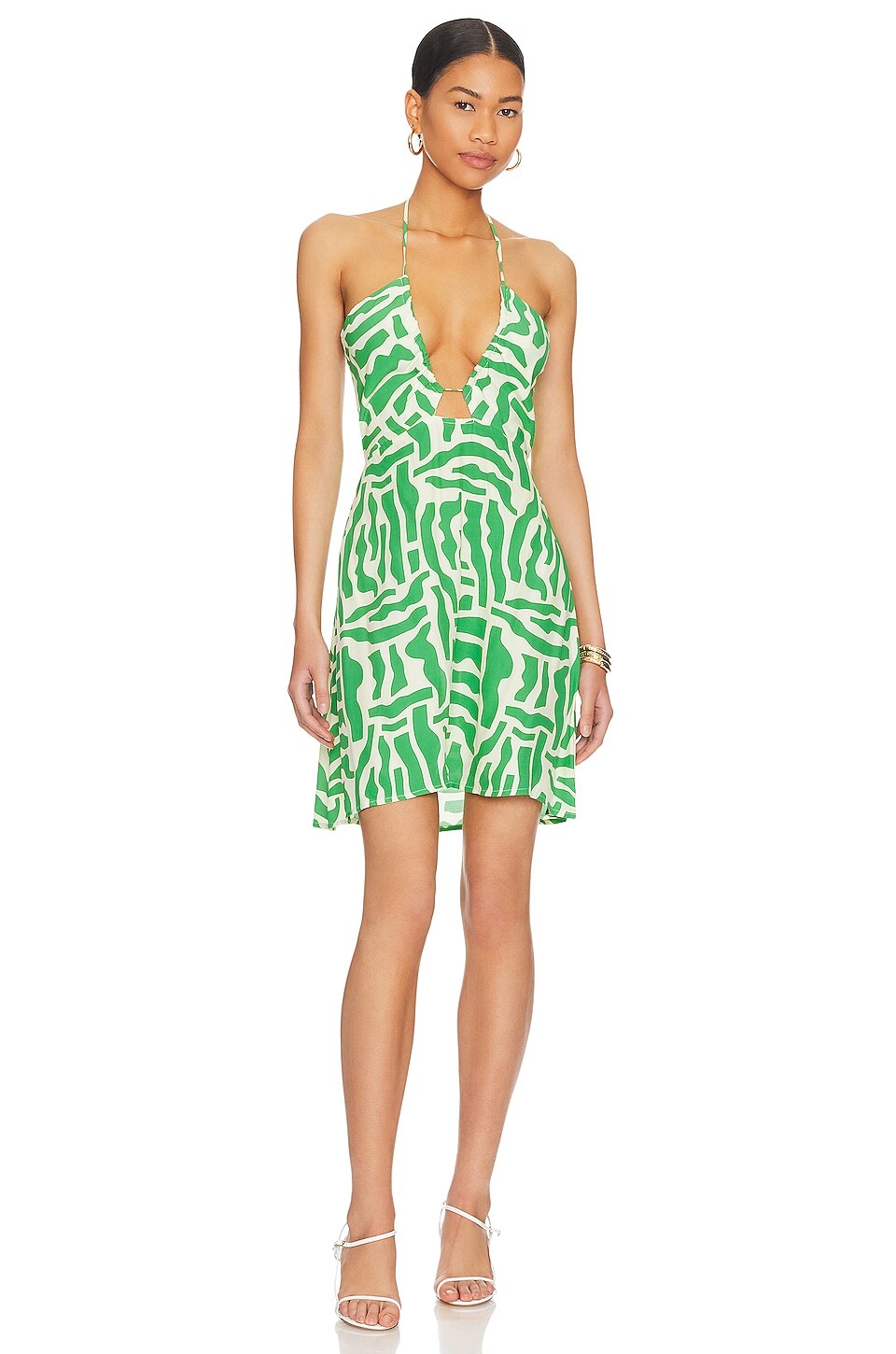 

Платье мини FAITHFULL THE BRAND Surrau, цвет Tulli Print Green