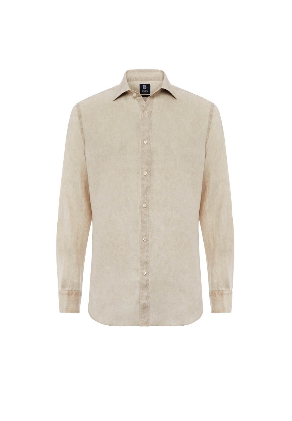 

Рубашка Regular Fit Linen Boggi Milano, бежевая