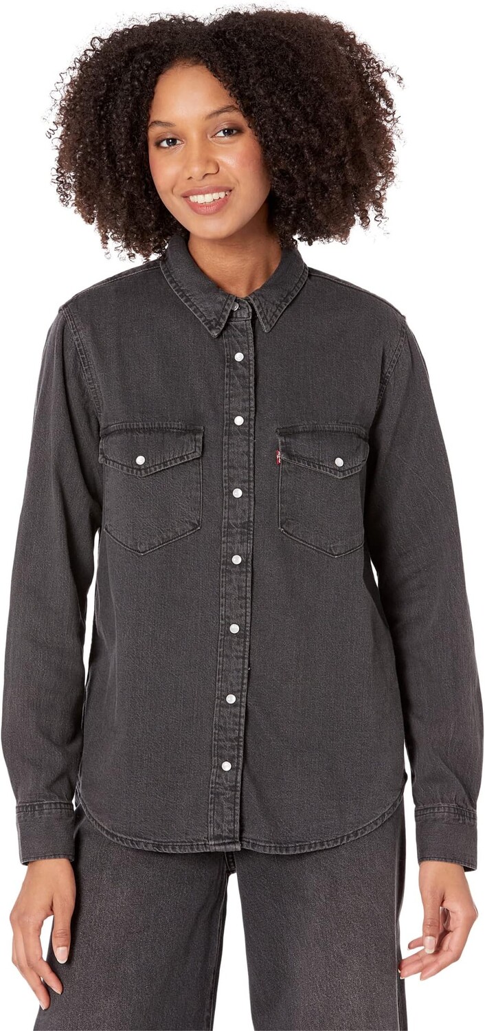 

Рубашка Levi's Premium Essential Western, цвет Night Is Black
