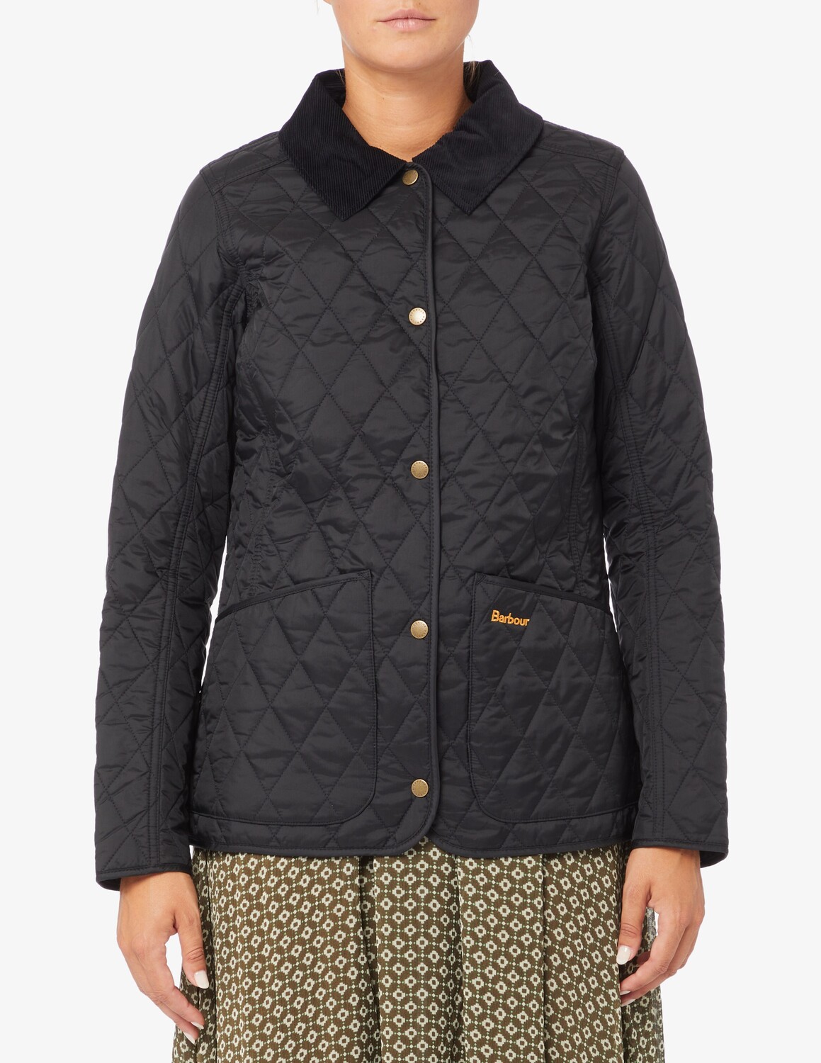 

Стеганое узкое пальто Annandale Barbour, черный