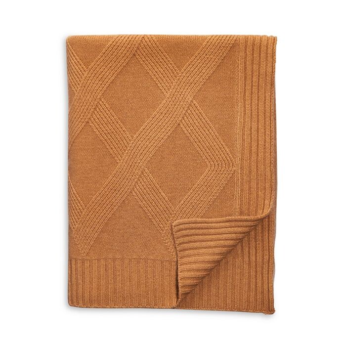 

Плед в рубчик из кашемира София с бриллиантами Sofia Cashmere, коричневый/бежевый