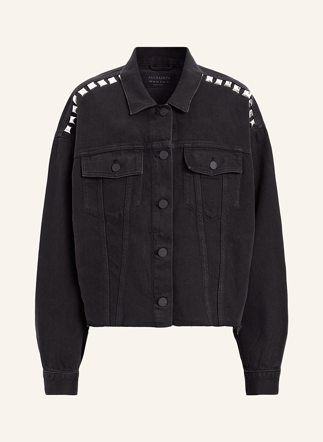 

Джинсовая куртка Piper с заклепками Allsaints, черный