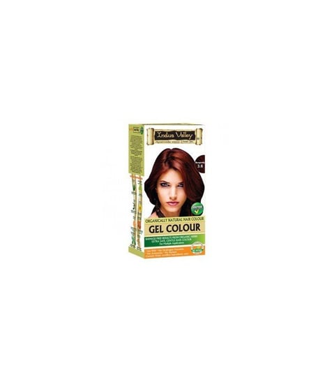 Гель-краска для волос, натуральная, 100% покрытие, БЕЗ PPD, халяль, бордовый, сертифицирован Bio-Natural, Долина Инда, Indus Valley
