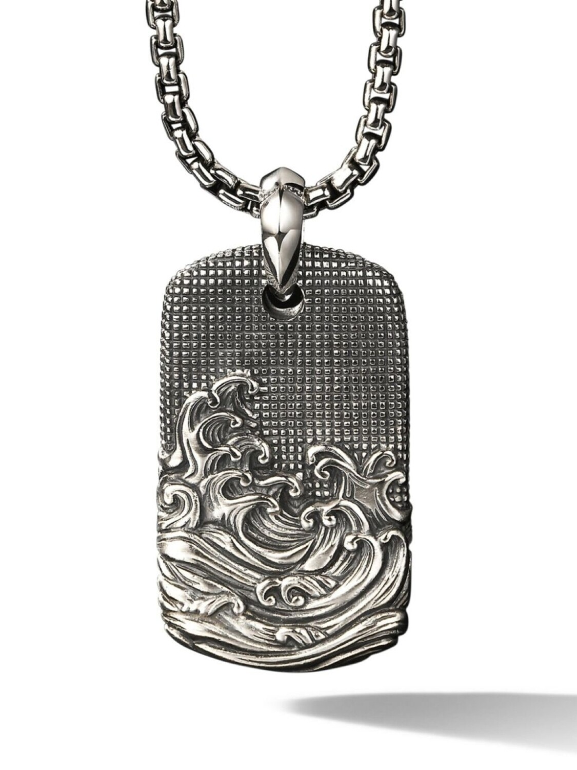 

Серебряная подвеска Dog Tag David Yurman, серебряный
