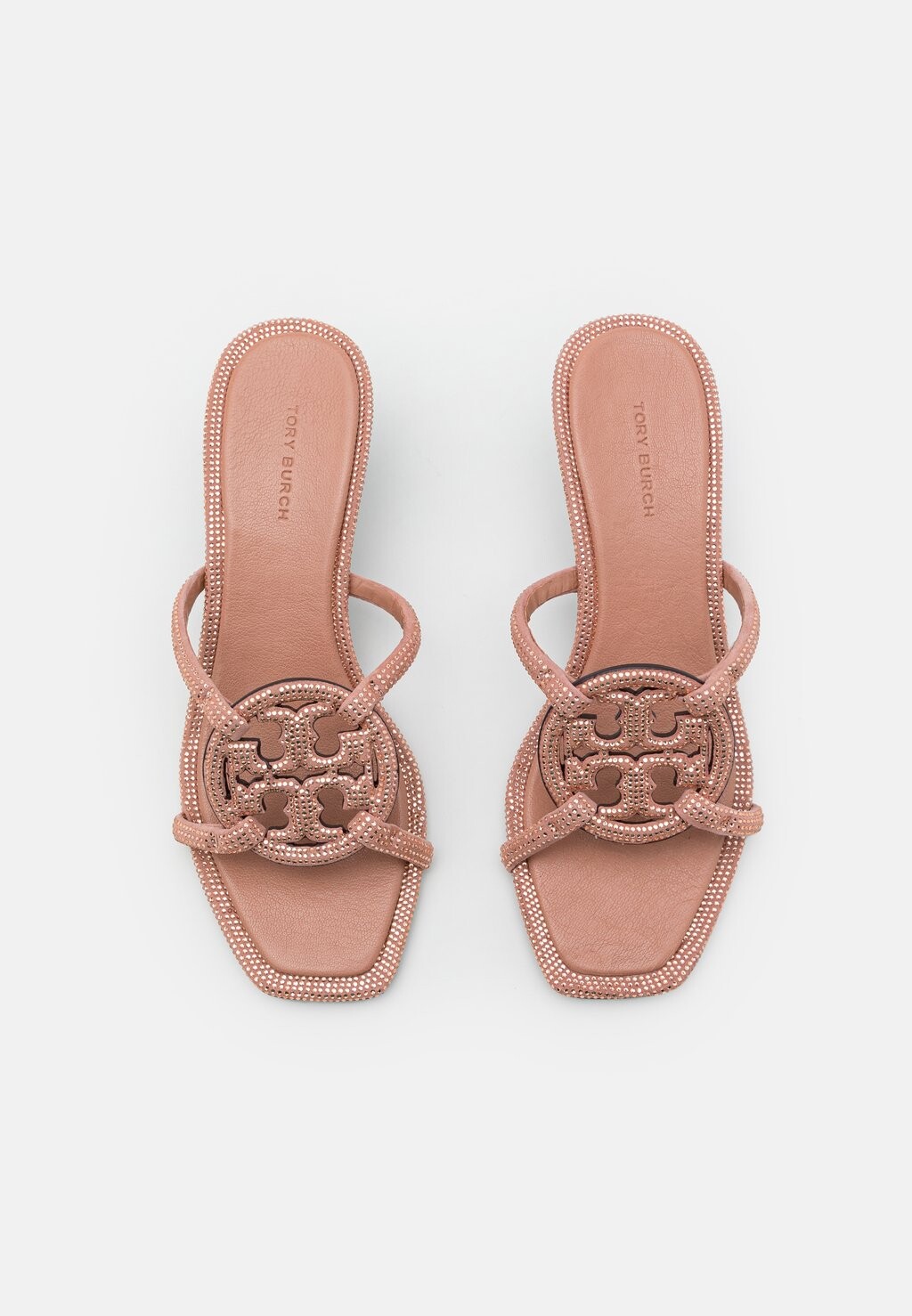 

Сандалии на высоком каблуке Pave Geo Bombe Miller Low Heel Tory Burch, лиловый