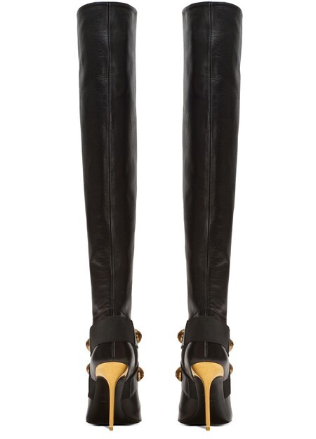 

Кожаные ботинки Alma Balmain, черный