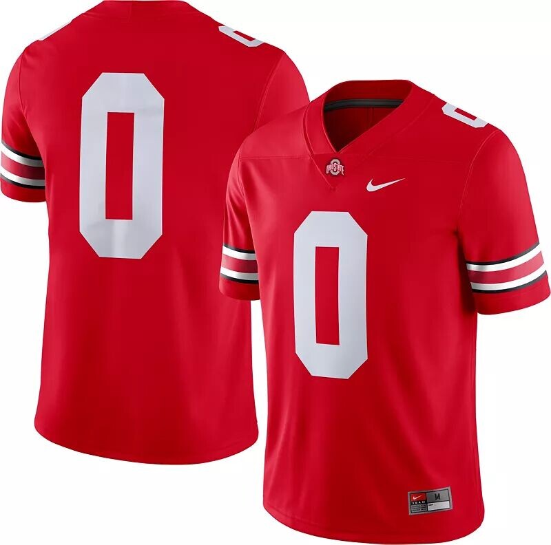 

Мужское футбольное джерси Nike Ohio State Buckeyes #0 Scarlet Dri-FIT Game