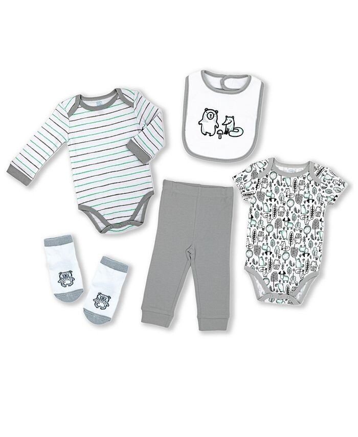 

Набор из 5 предметов для новорожденного Baby Mode Signature, серый