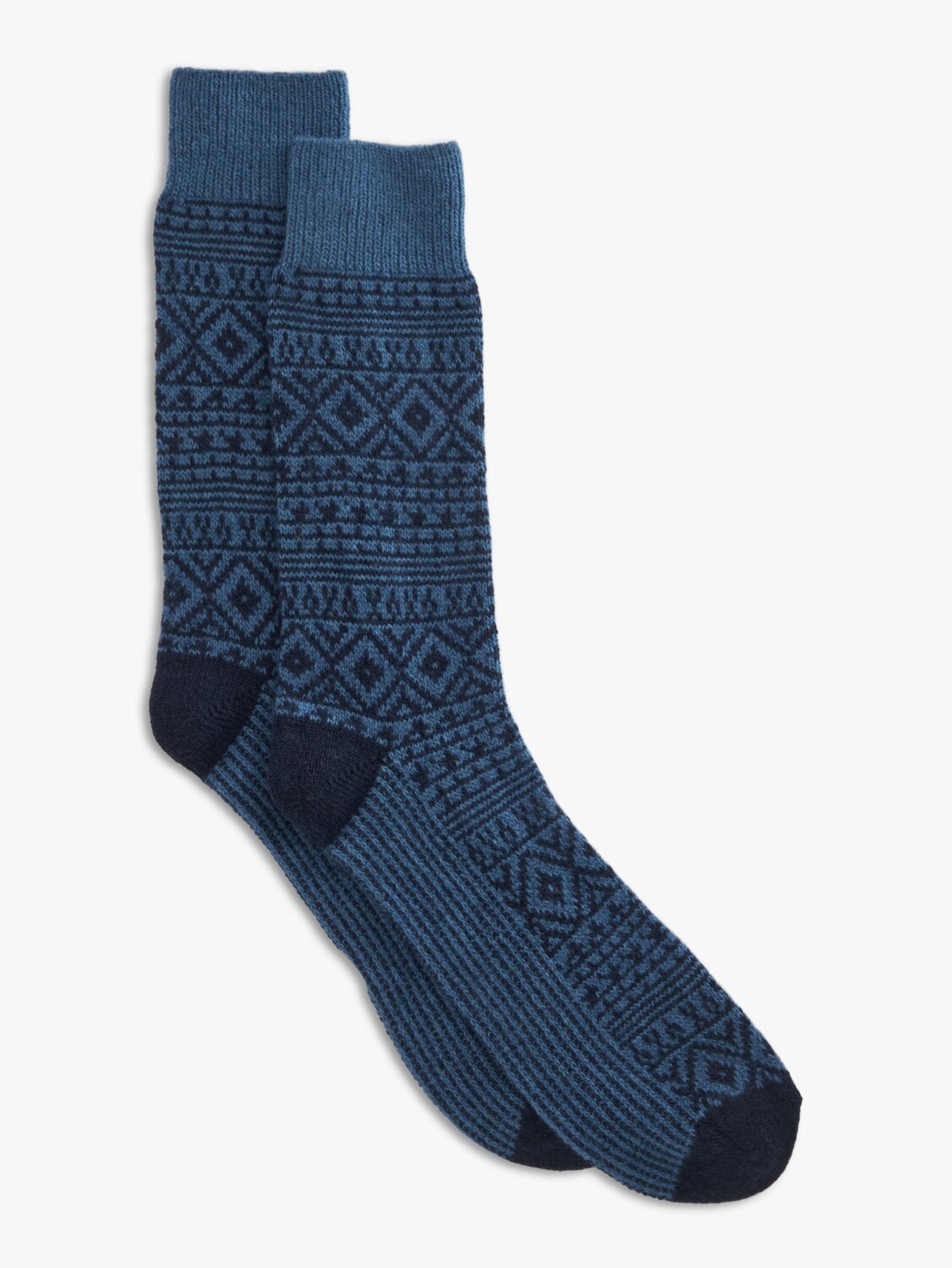

Носки из кашемира Fair Isle, сделано в Италии. John Lewis, синий