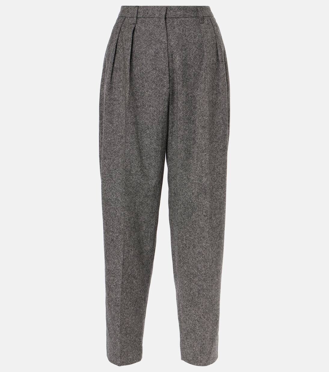 

Зауженные брюки из шерстяного твида Эмметт Altuzarra, цвет black tweed