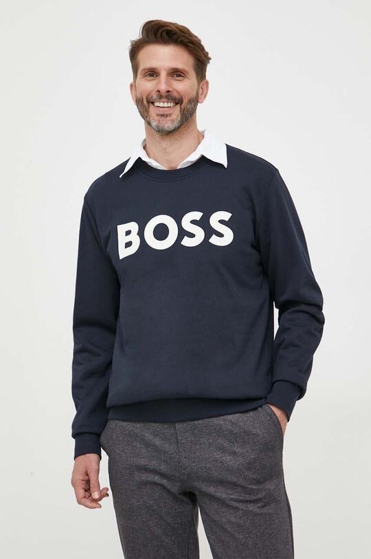 

Толстовка BOSS из хлопка Boss, темно-синий