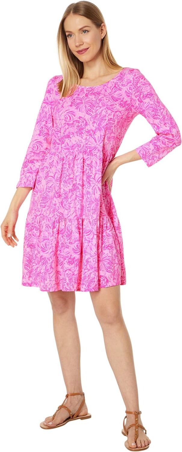 

Платье Джанна Lilly Pulitzer, цвет Pink Blossom Foxy Llama
