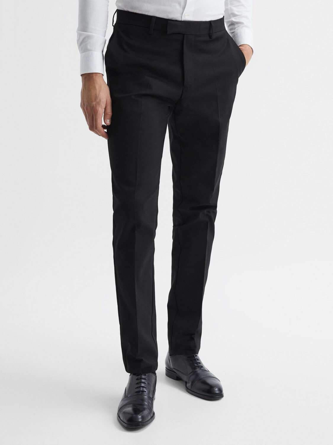 

Брюки-чиносы Reiss Eastbury Slim Fit из смесового хлопка, черные, Черный