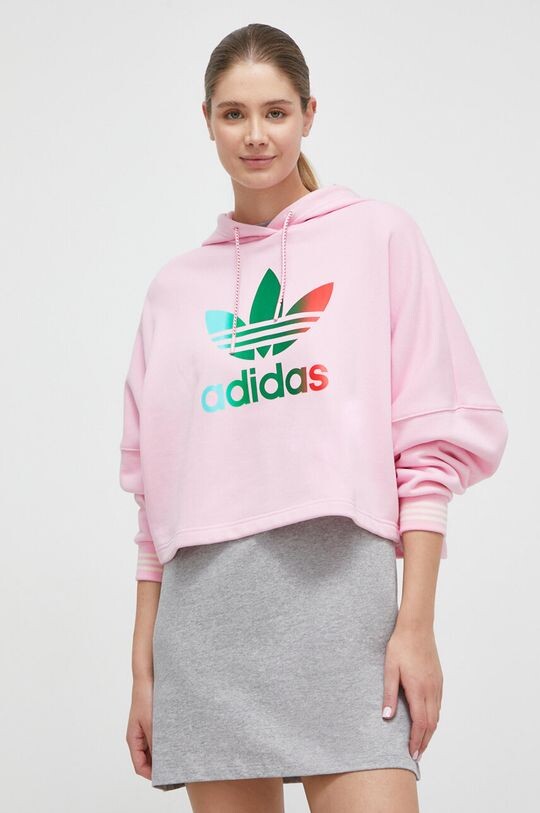 

Хлопковая толстовка adidas Originals, розовый