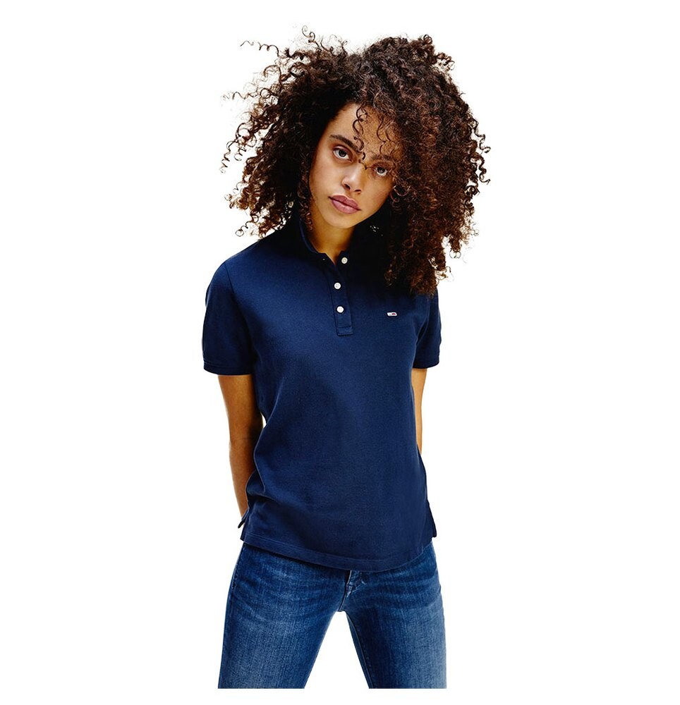 

Поло Tommy Jeans Slim, синий