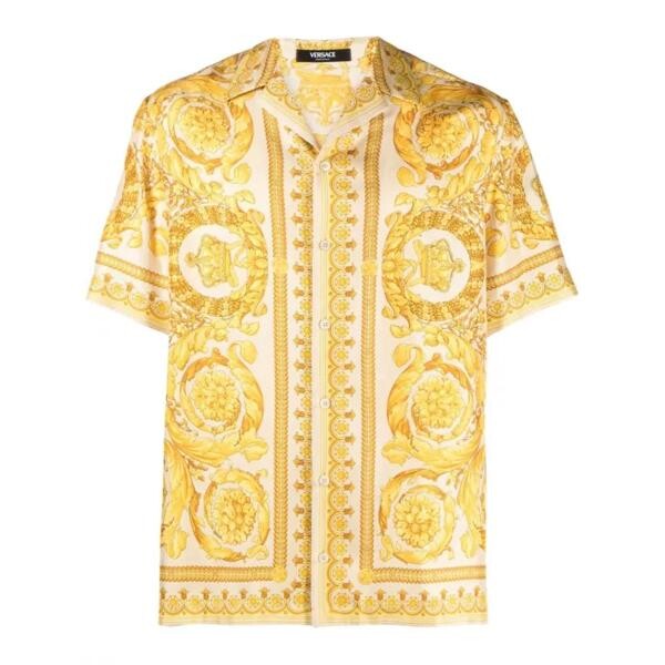

Футболка barocco silk beige/ shirt Versace, желтый