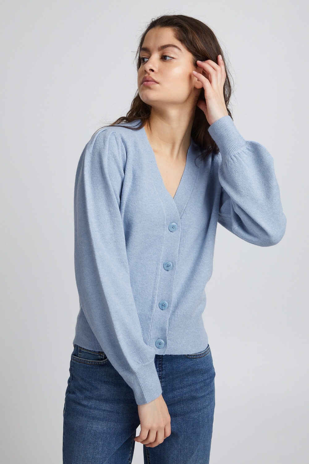 

Кардиган ICHI Strickjacke IHALPA CA8 20115734, синий