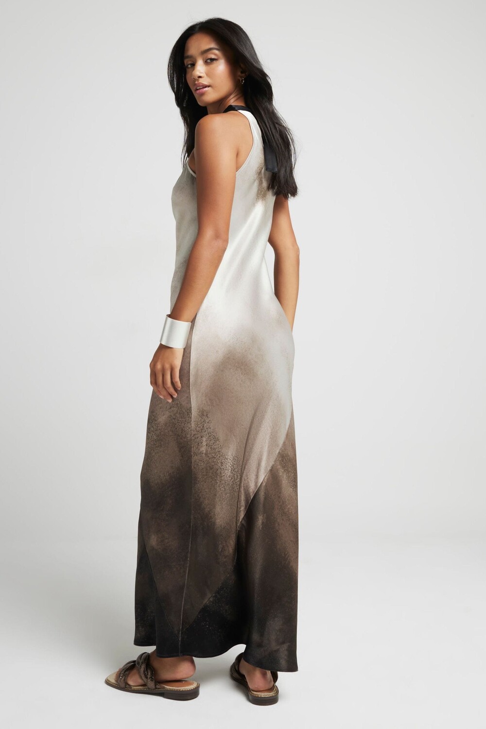 

Платье комбинация Petite Halter Ombre River Island, серый