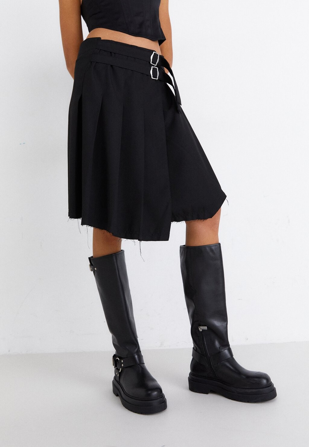 

Юбка плиссе PLEATED KILT Jaded London, цвет black