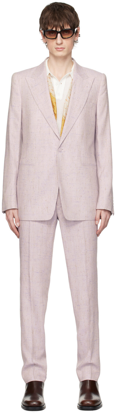 

Пурпурный костюм с остроконечными лацканами Dries Van Noten