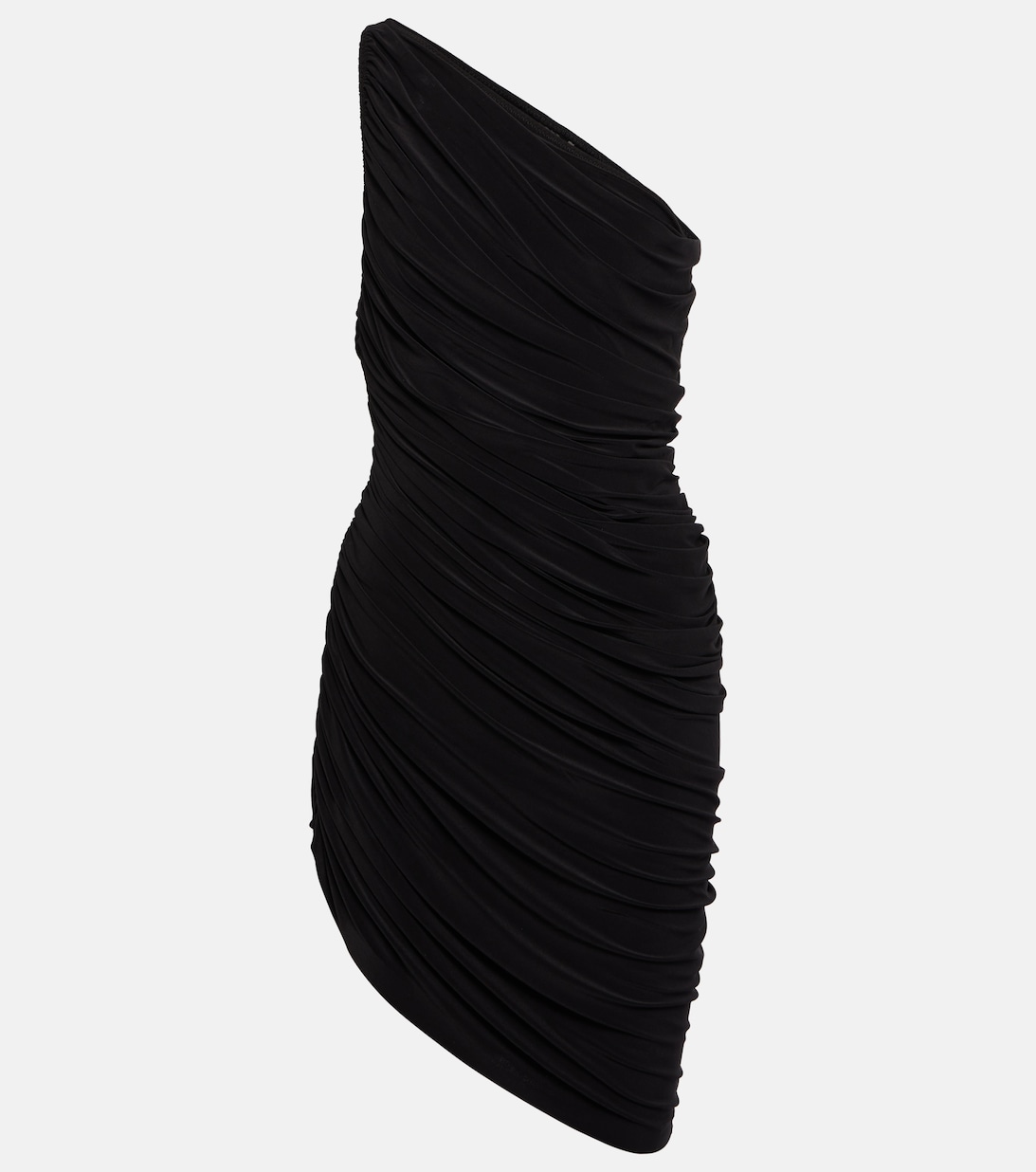 Асимметричное мини-платье Diana со сборками NORMA KAMALI, черный norma kamali плавки бикини diana со сборками черный