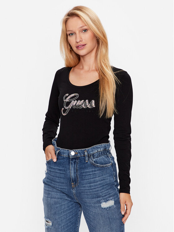 

Узкая блузка Guess, черный